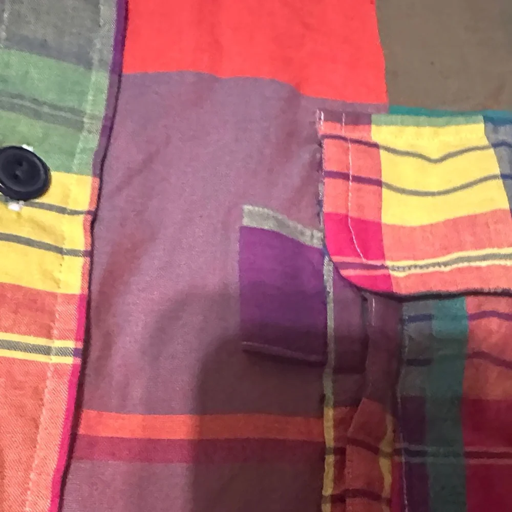 POLO RALPH LAUREN 

MADRAS LONG SLEEVE 
Colorful Plaid Button-Up Shirt - Picture 16 of 17